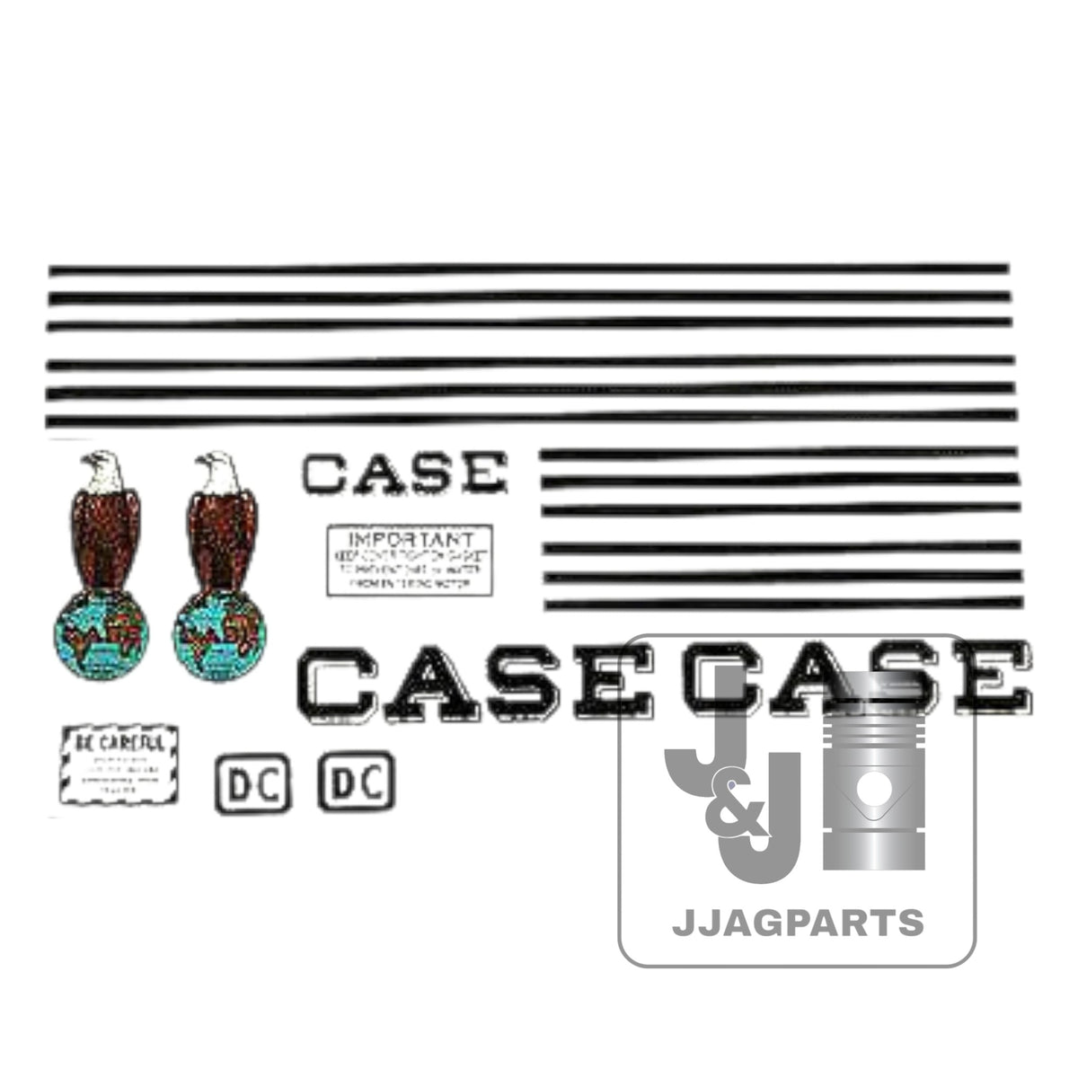 Mylar Decal Set Fits Case DC Tractor