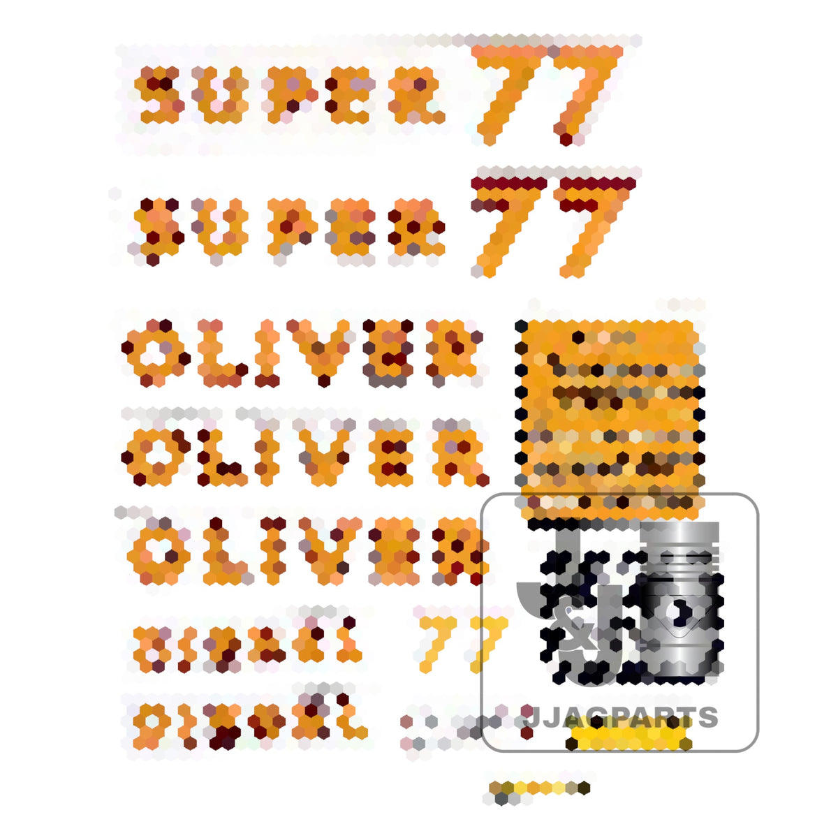 Mylar Decal Set Fits White/Oliver Super 77 Diesel Tractor