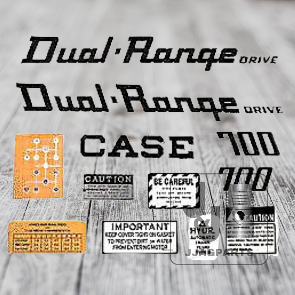 Mylar Decal Set Fits Case 700 Dual Range Tractor