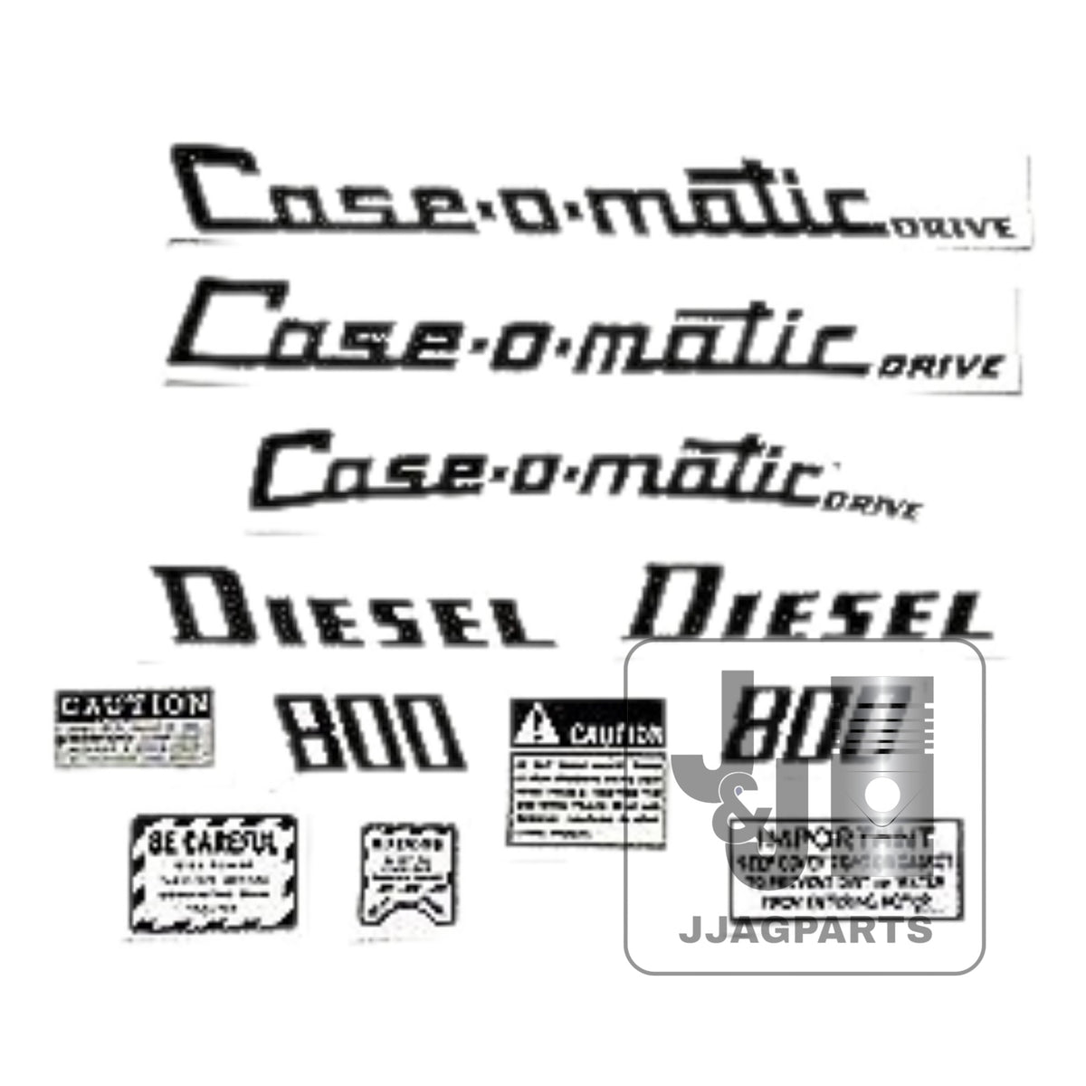 Mylar Decal Set Fits Case 800 Case-O-Matic Diesel Tractor