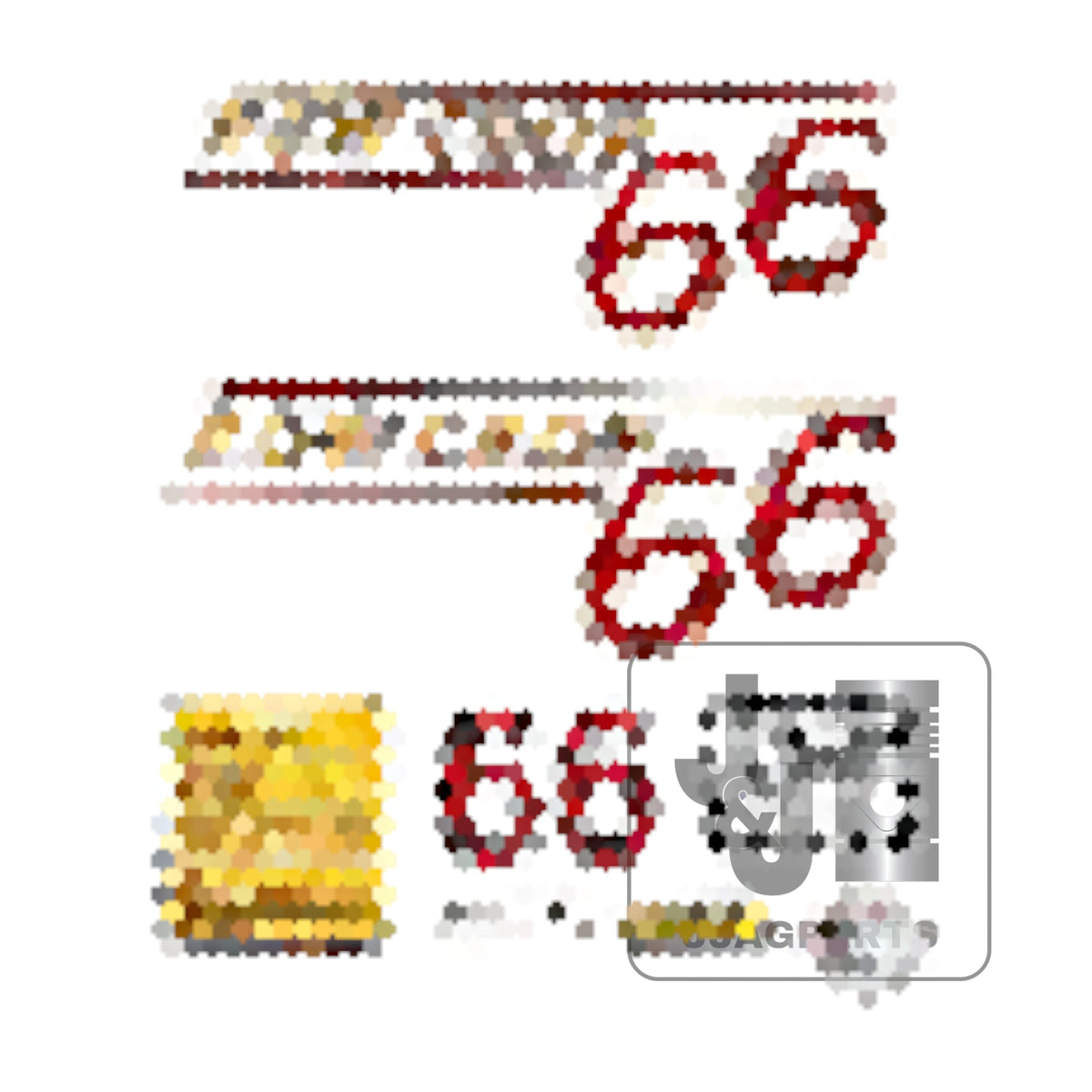 Mylar Decal Set Fits Oliver 66 Row Crop Tractor | Red Numbers