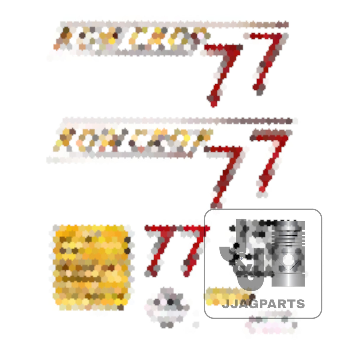 Mylar Decal Set Fits Oliver 77 Row Crop Tractor | Red Numbers