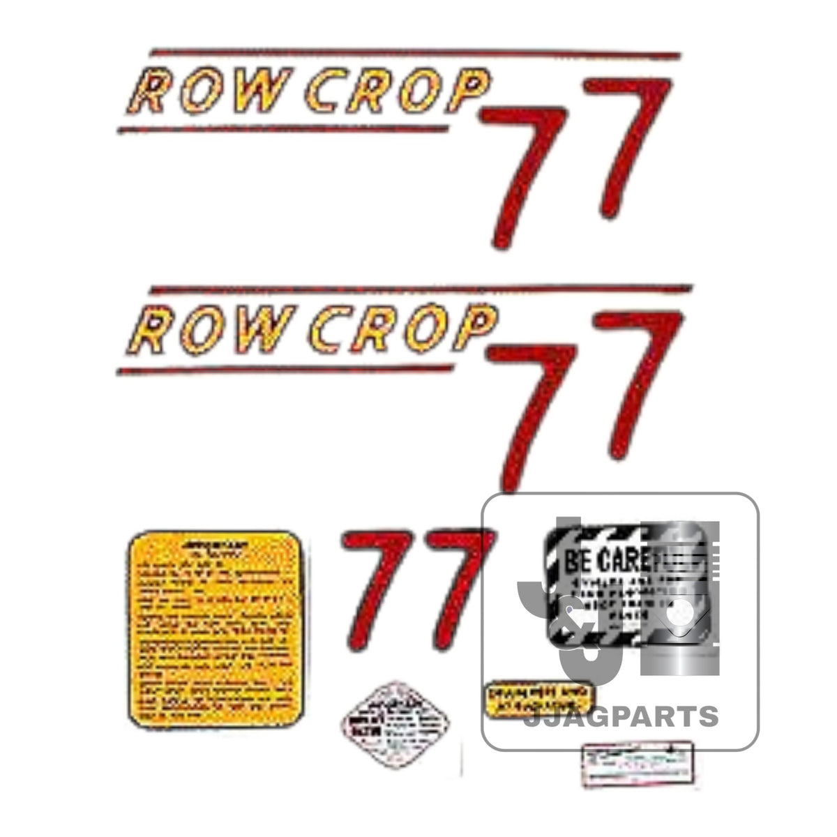 Mylar Decal Set Fits Oliver 77 Row Crop Tractor | Red Numbers