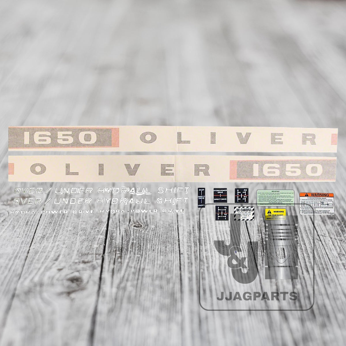 Vinyl Cut Decal Set Fits Oliver 1650 Gas Tractor