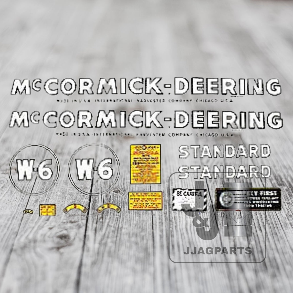 Mylar Decal Set Fits 1939-1944 International W6 McCormick Deering Tractor