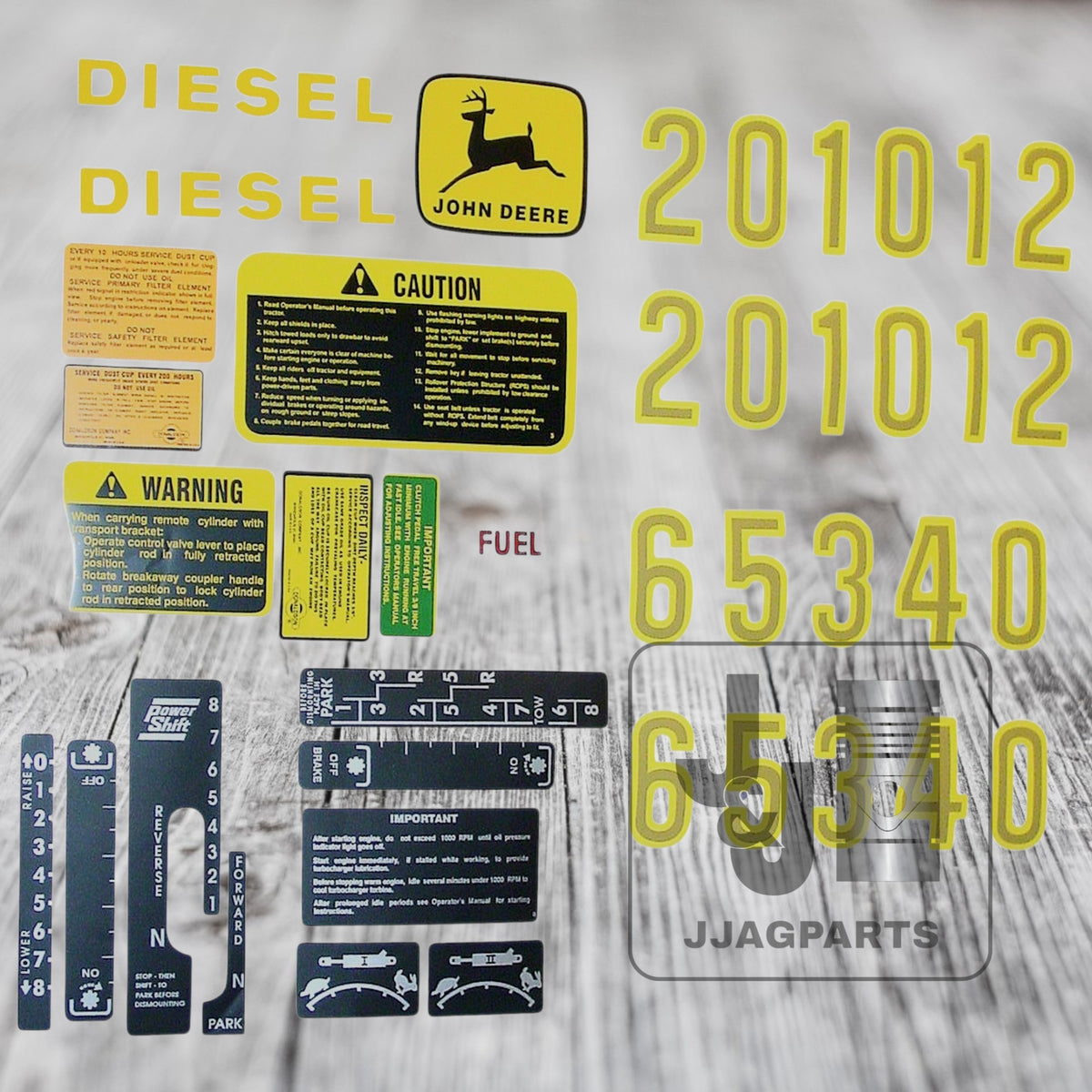 Complete Mylar Decal Set Fits John Deere Tractor | AR34177, AR47091, AR52393