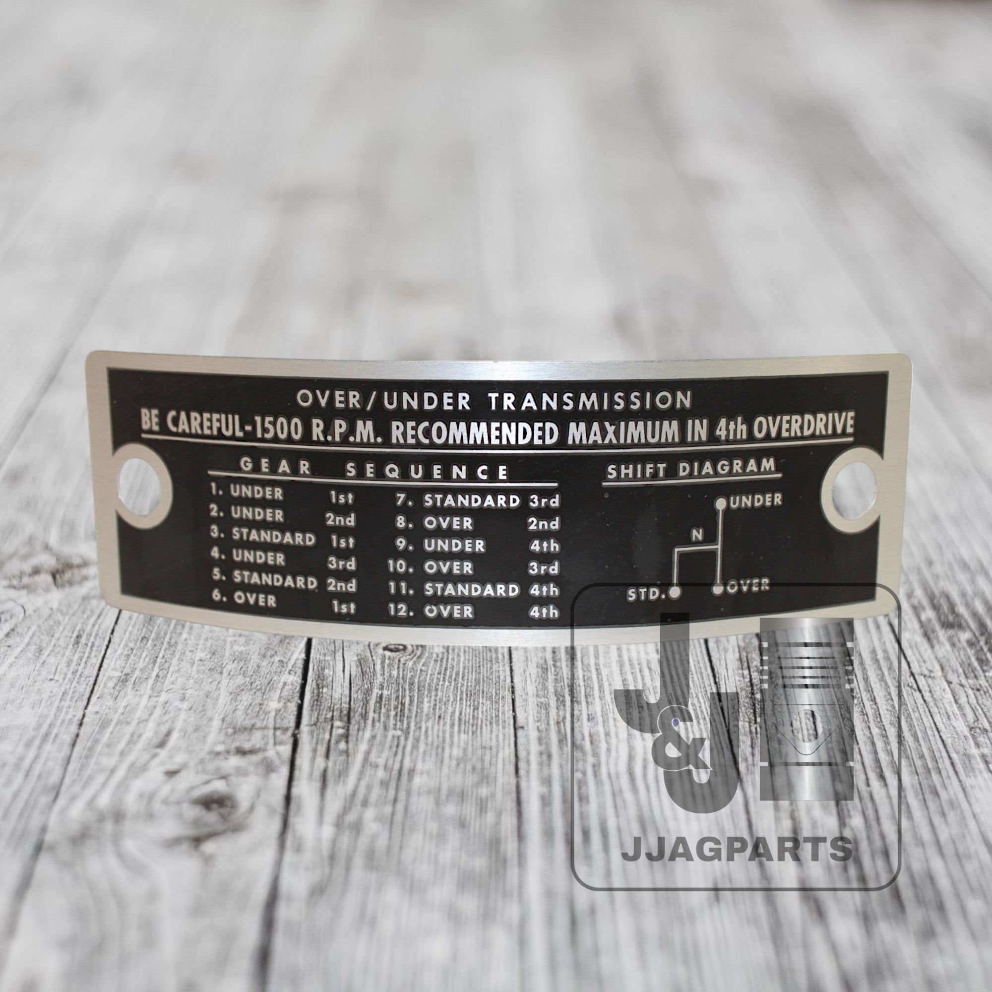 Instruction Plate fits Ford Tractor | Sherman Transmission