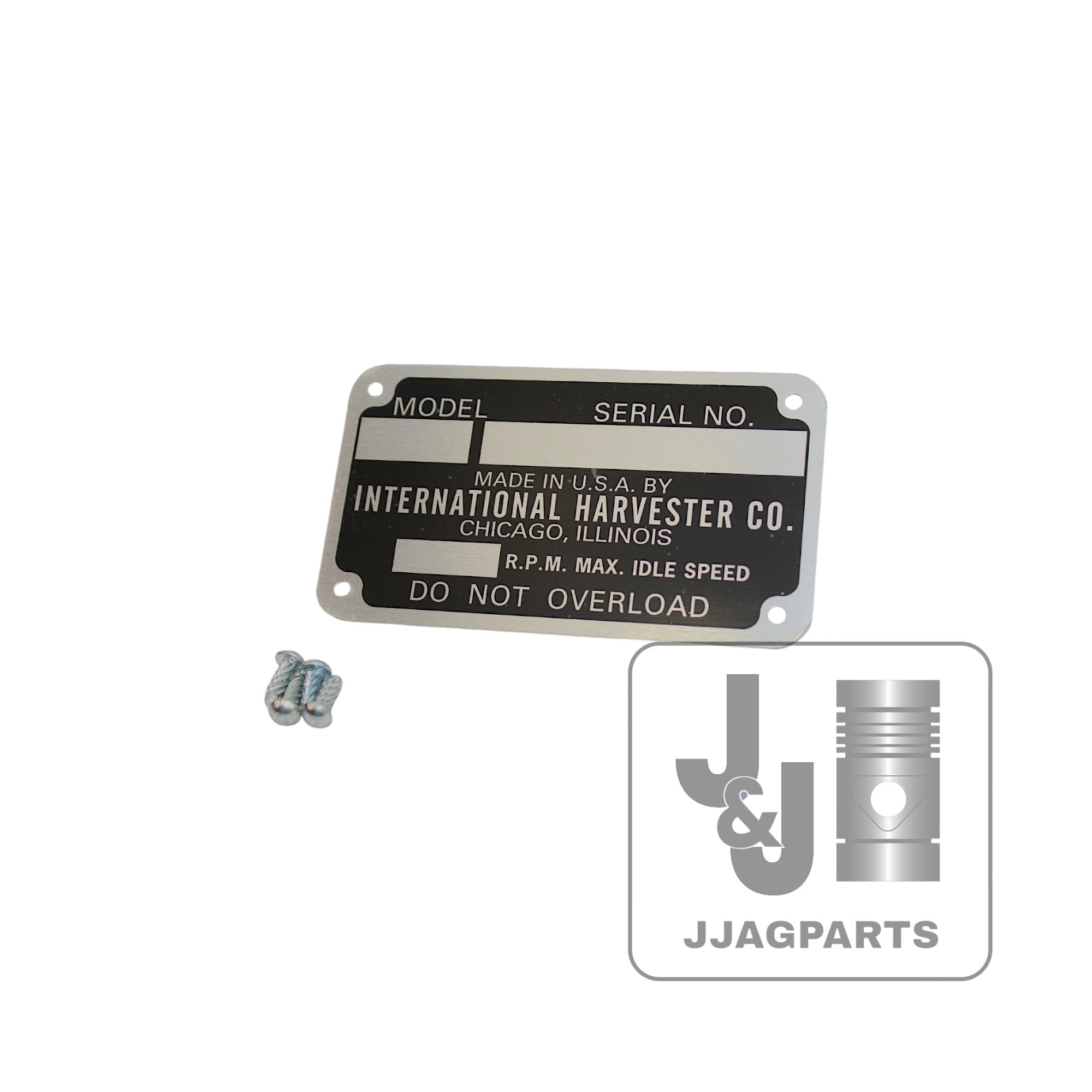 Serial Number Tag fits International A AV B BN C H M Tractor