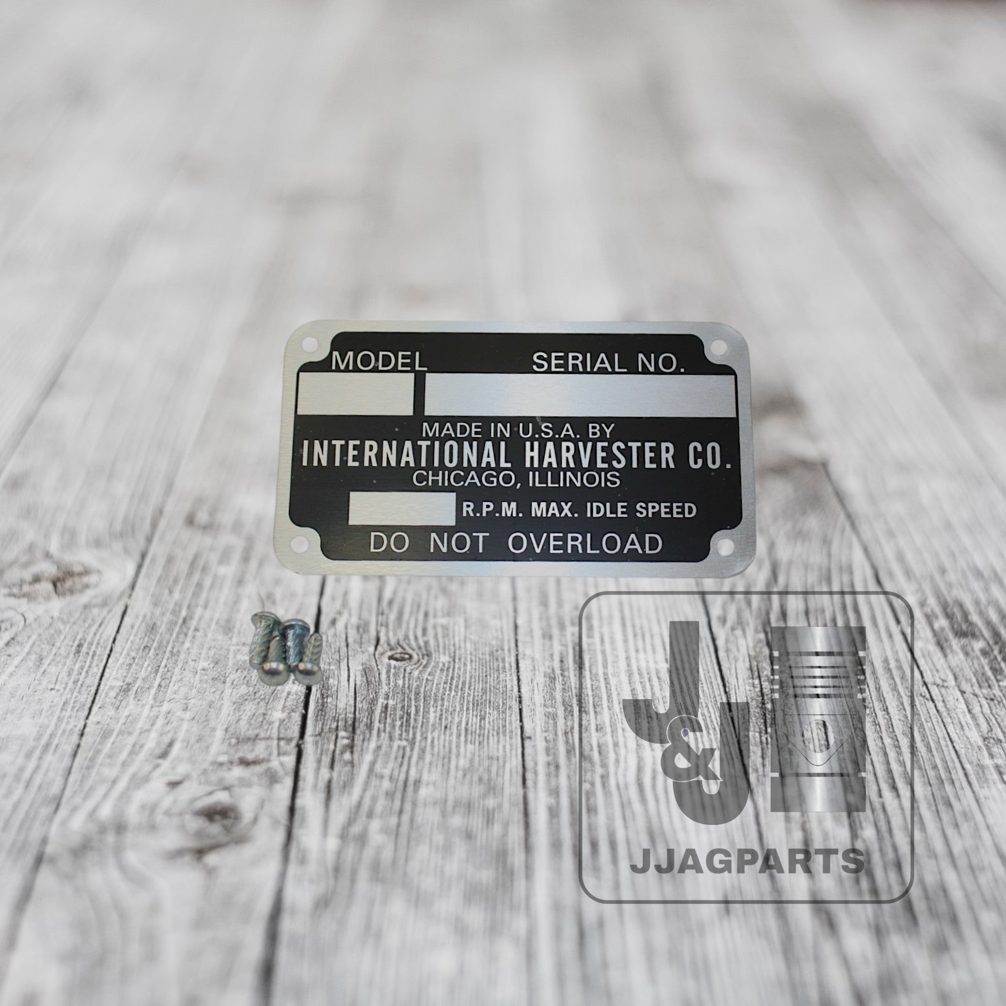 Serial Number Tag fits International A AV B BN C H M Tractor