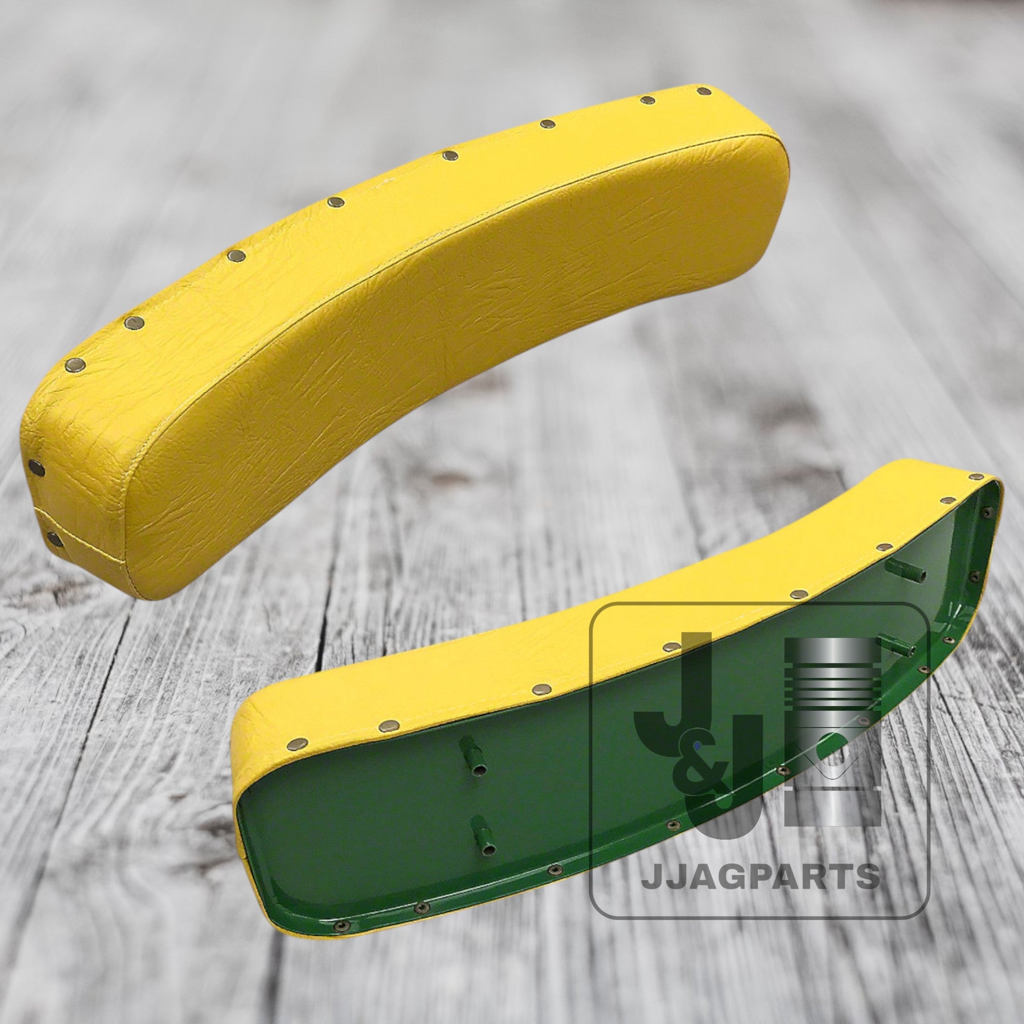 AF3271R Back Rest Seat Cushion, Steel Back Brass Rivets Fits John Deere Tractor