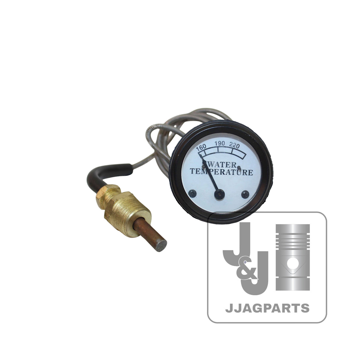 Water Temperature Gauge with White Faceplate and 3' Lead Fits John Deere | AA883R, AA3538R