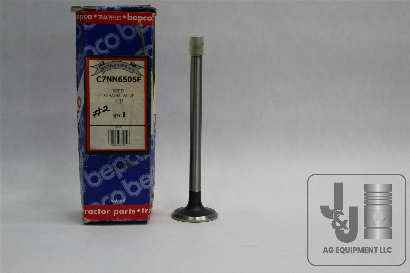 BEPCO #2 C7NN6505F EXHAUST VALVE .003 FITS FORD 4000 4100 4140 4190