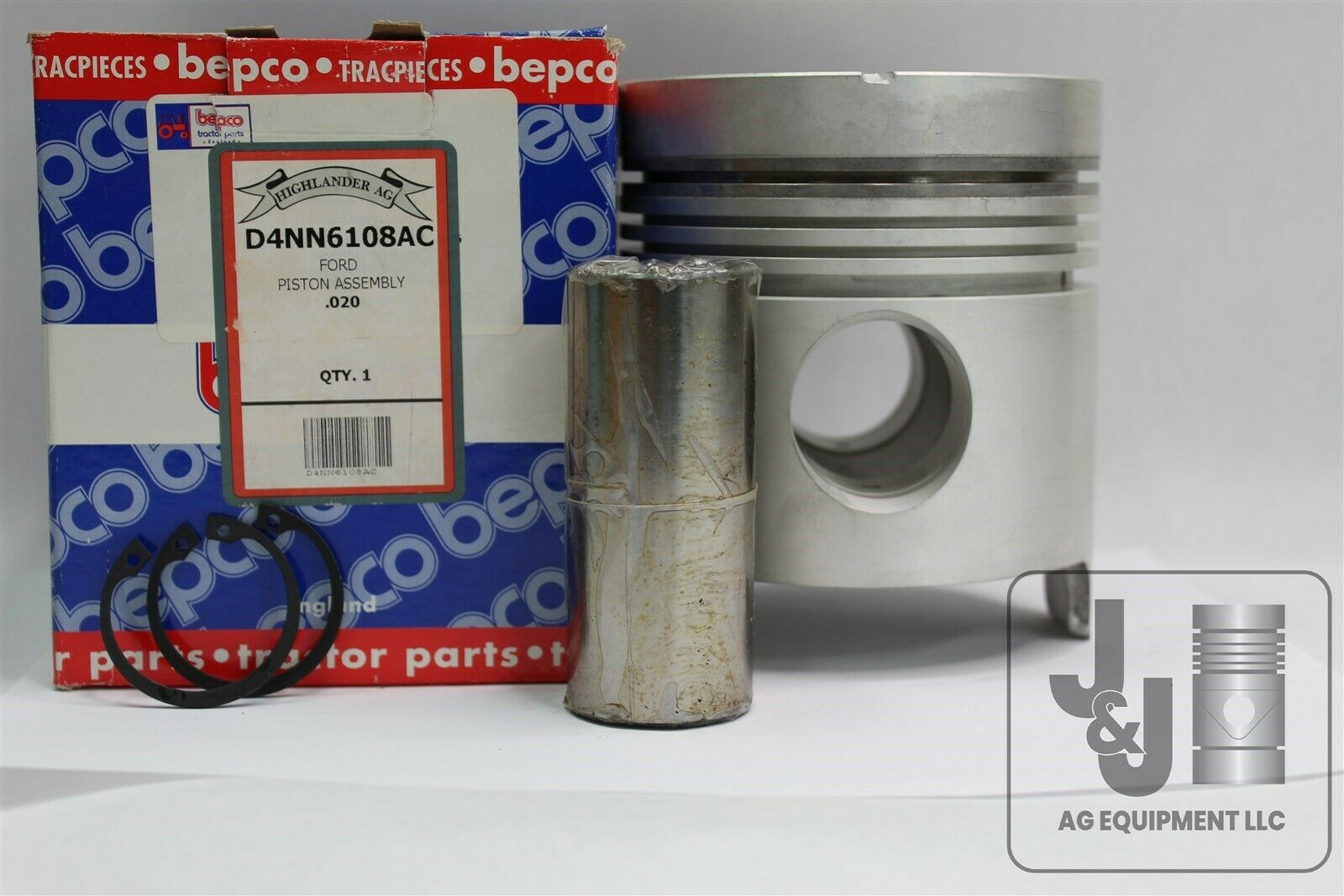 BEPCO D4NN6108AC FORD PISTON ASSEMBLY .020 5550, 5100, 5200
